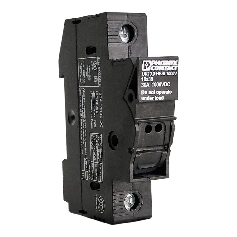 Phoenix Contact Schwarz 3211236 Sicherungsreihenklemme 18 Mm Schrauben 10 St.