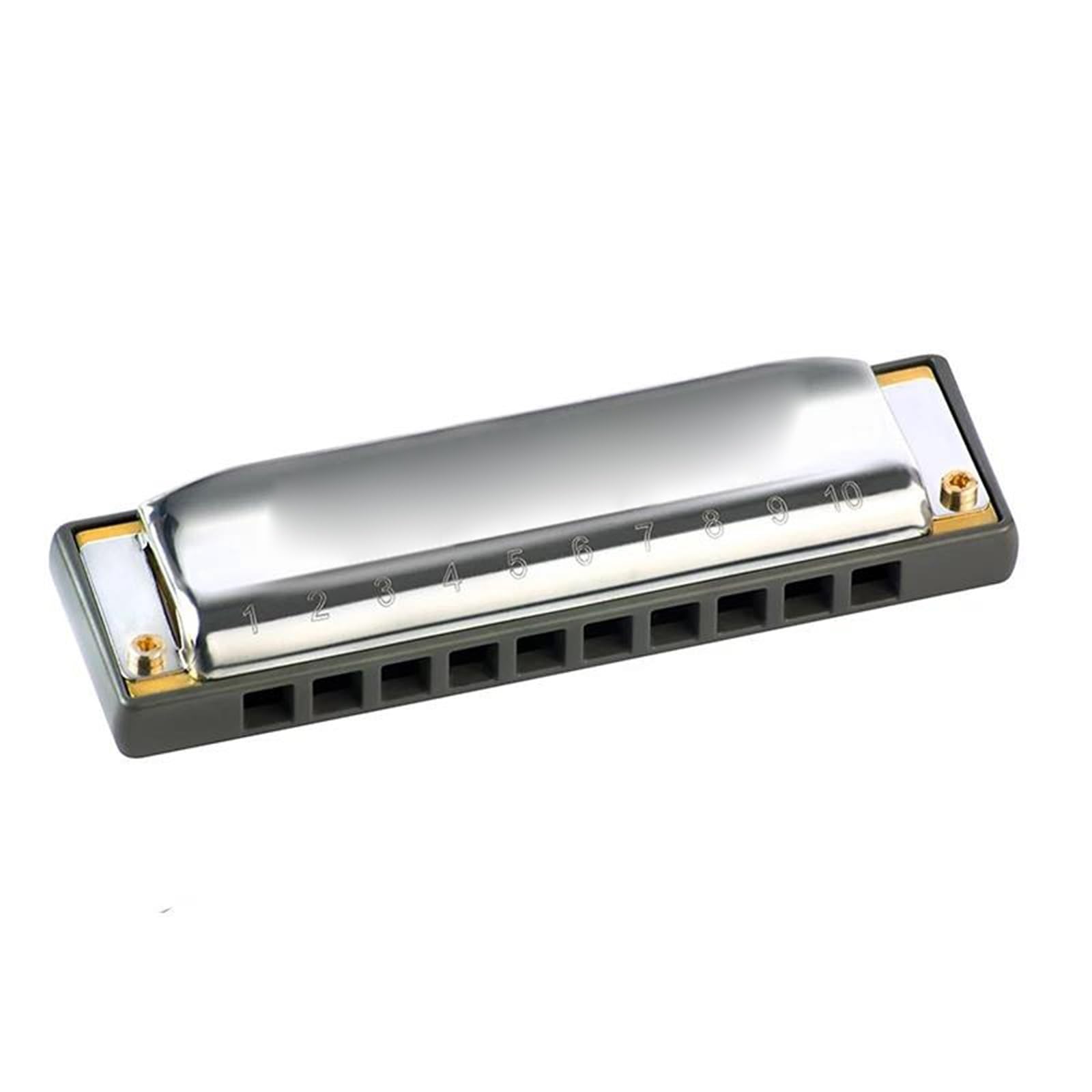 Harmonijka Ustna 10-otworowa Diatoniczna Harmonijka Z Żywicy Grzebieniowej Blues Harp Key Of CDAEFG(F Tone)
