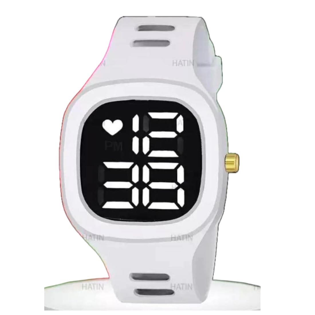 Unisex Digital Sports Watch Large LED Digits Dial Square Wristwatch for Men, Kids, Boys & Girls, Women Durable Silicone Case Vibrant White Band Digital Display White (B0CFLYPWJ3) Amazon Price History, Amazon Price Tracker