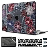 CISSOOK Compatible with MacBook Pro 13 inch Case 2025-2020 A2338 M2 M1 A2251 A2289 with Touch bar, Plastic Hard Shell Case&Keyboard Cover&Screen Protector&Webcam Cover, Texture Flowers