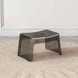 Pazzfre バスチェア アクリル風呂椅子 バススツールお 風呂椅子 29.6cm 介護用品 バスチェア シャワー チェア背もたれなし 抗菌 防カビ 撥水 滑り止め足 浴室 コンパクト (ブラウン,28*16*21cm)