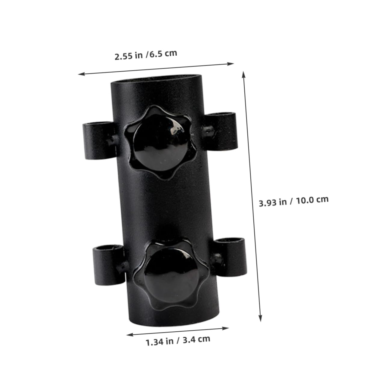 INOOMP 4 Set Sky Stand Fixer da Sole al di Fuori Prato Spiaggia di Grandi Dimensioni Porta Palo da Esterno Porta Canna da Regolabile Porta Baldacchino Acciaio Nero 2 Pezzi*4