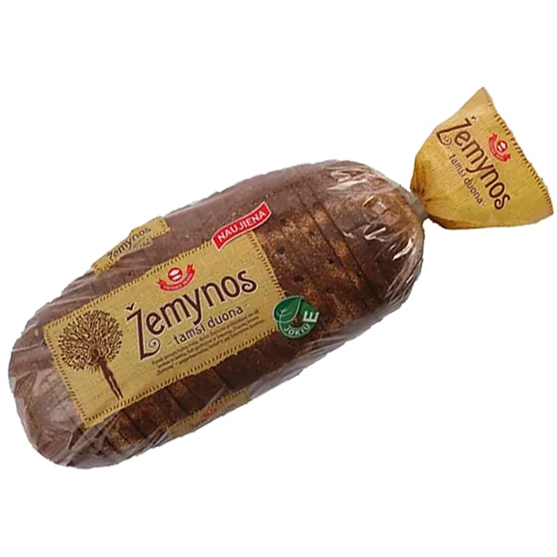 Imported Lithuanian Zemynos Dark Rye Bread (Sliced) Pack Of 3