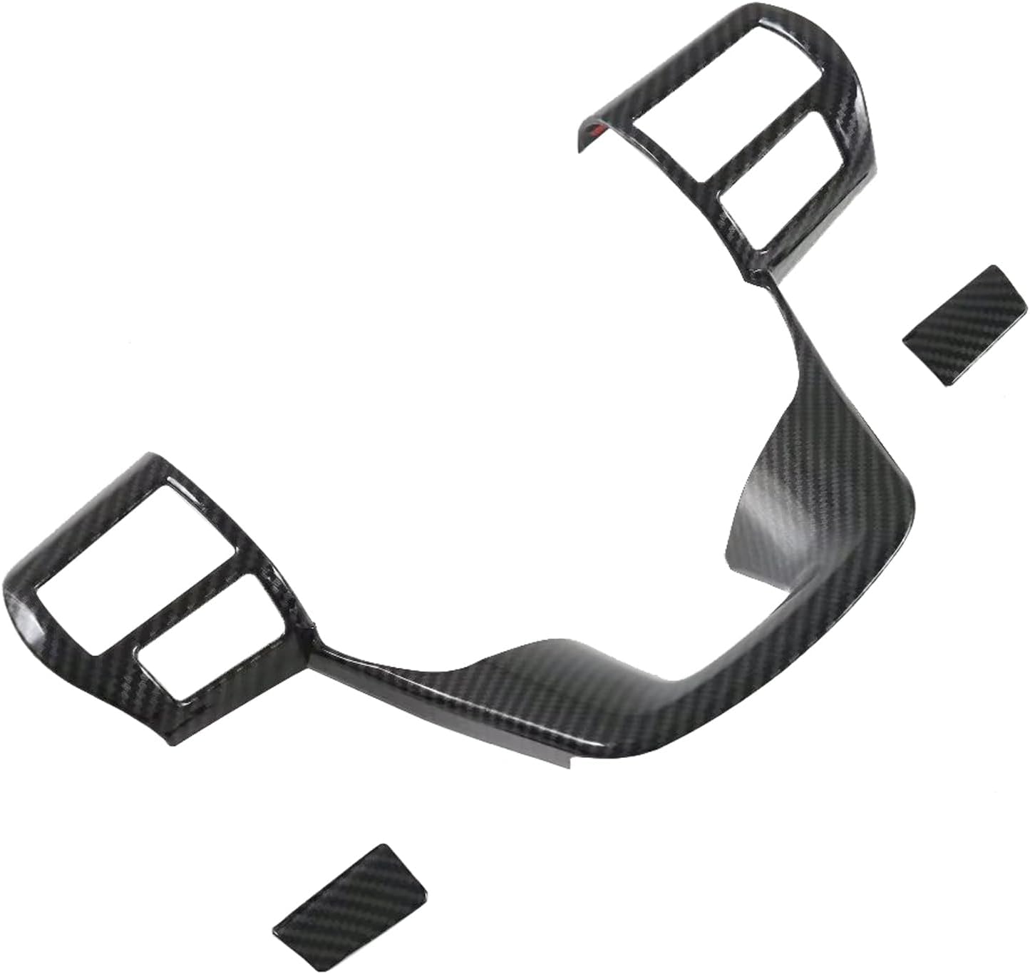 for Toyota Hilux 2016-2025 Carbon Fiber Black Steering Button Trim 3pcs Car Accessories