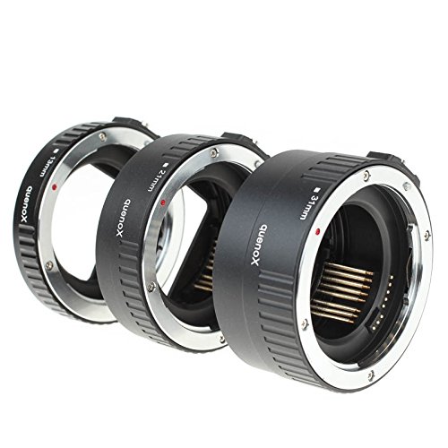 Quenox Autofokus-Zwischenringe für Canon EOS - Aluminium Cover