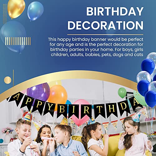 Happy Birthday Banner – Wiederverwendbare Bunte Wimpelkette Für Wanddeko & Gartenpartys