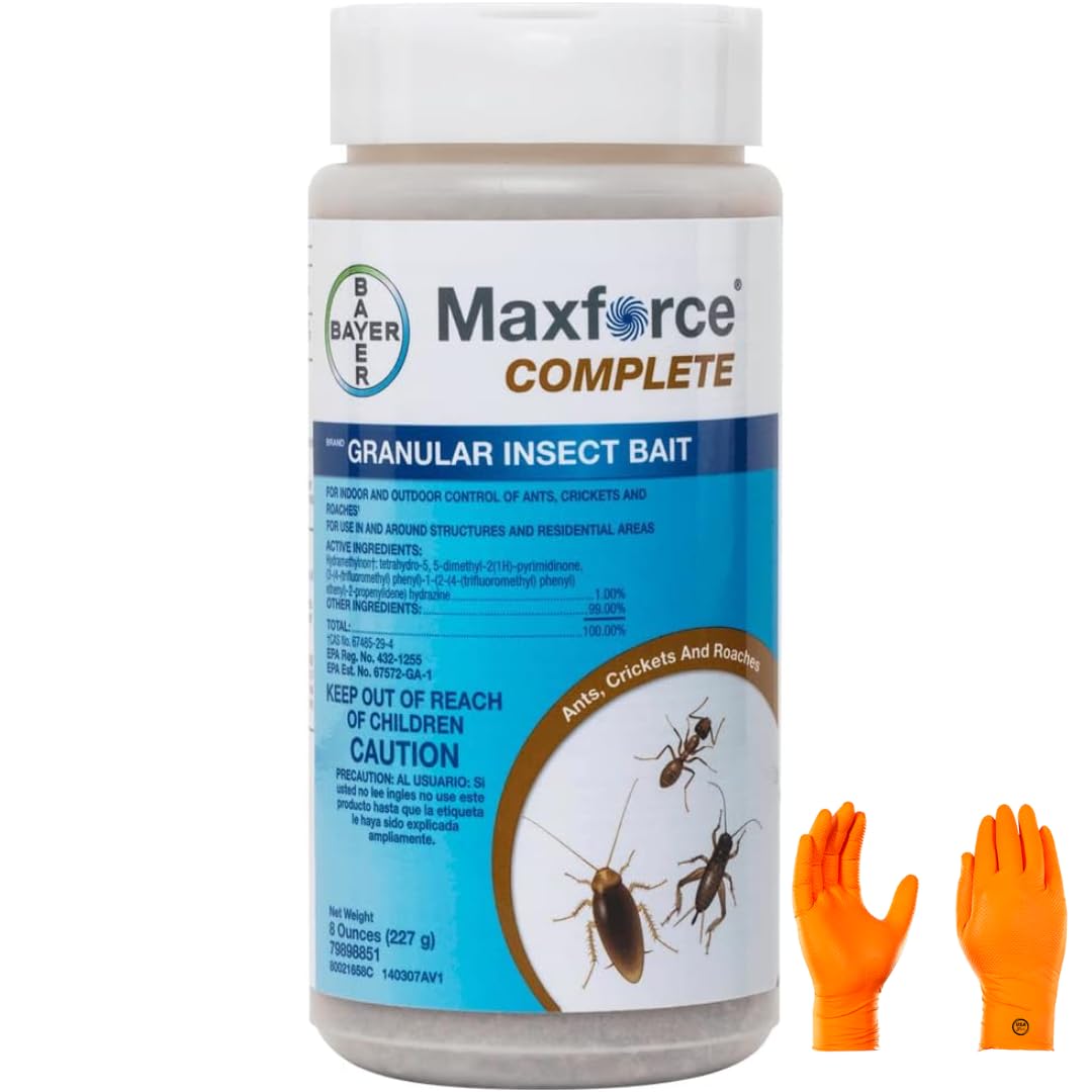 Max Force Complete (8 oz) Granular Insect Bait: Superior Pest Control for Ants, Cockroaches, and More