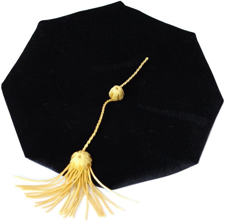 Doctoral Tam 8-Sided W/Gold Bullion Tassel (Customization)