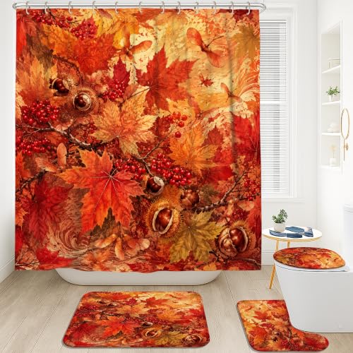 Rideau de douche imperméable de luxe avec glands naturels