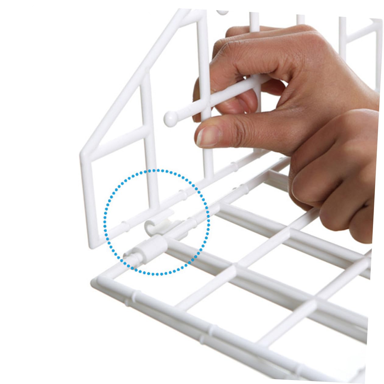Organizador de Armario Colgante de Plástico Blanco Plegable Múltiples Capas y Diseño Ventilado, Adecuado para Pijamas y Toallas, Ahorro de Espacio