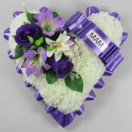 Artificial Flower Wreath for Funeral or Grave Heart Shaped Tribute