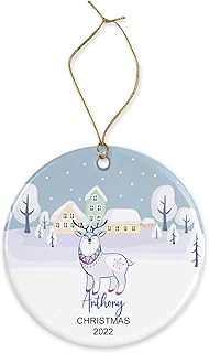 Personalised Christmas ornament, Customised Christmas ornament, mdf ornament, ceramic ornament, Custom name ornament, 2022 Christmas ornament (Ceramic)