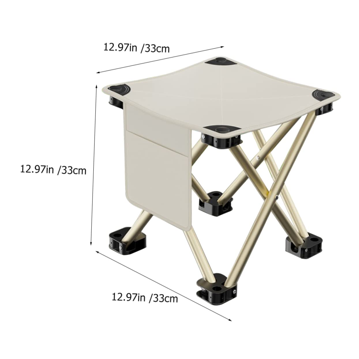 DECOMELODY Lightweight Portable Folding Stool for Camping Fishing and Outdoor Events Durable Camp Chair with Enhanced Stability Easy to Carry for Travel and Garden Use