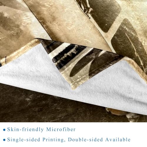 Couverture polaire grunge microfibre 150x130 pour lit et canapé - 3