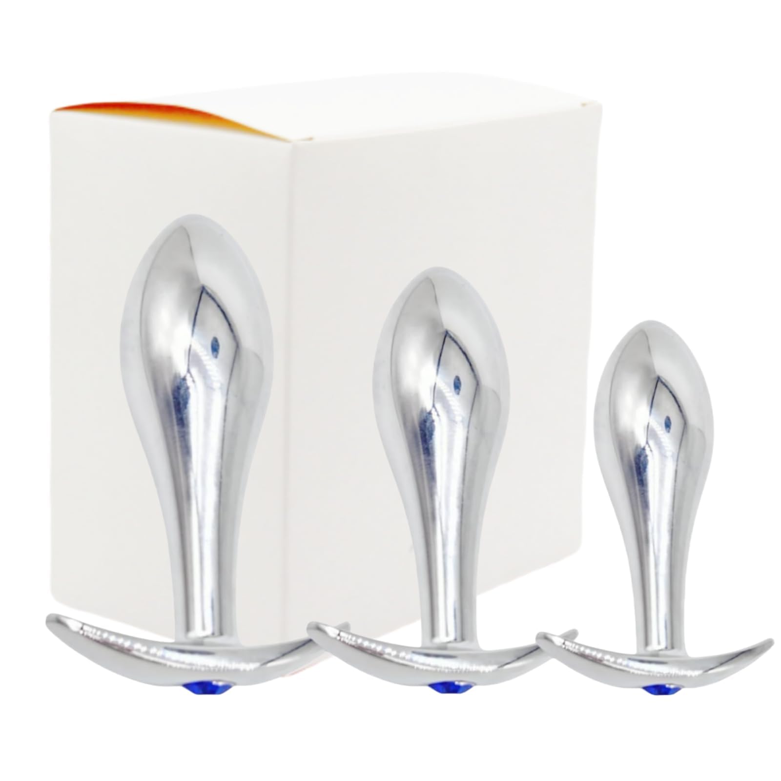 Plug Anale Metallo Jeweled Butt Plug Acciaio Inox, Plug Anali Dildo Masturbazione Sex Toys Massaggio Prostata Plug Dilatatore Anale per Donne e Uomini