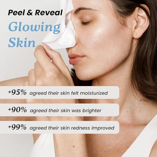 Image of GLOKORE Bio Collagen Face Mask, Overnight Hydrating Face Mask with Hyaluronic Acid, Peptides & Niacinamide, Firming & Plumping Skincare for Glowing-Looking Skin (Pack of 4)