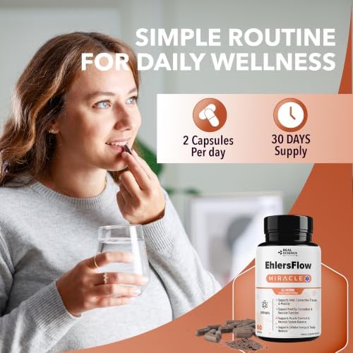 Real Science EhlersFlow - Mobility Support Supplement for Flexibility, Connective Tissue & Active Lifestyle Wellness - with Vinitrox® & GABA for Healthy Circulation & Movement - Made in USA, 60 Caps — view 5