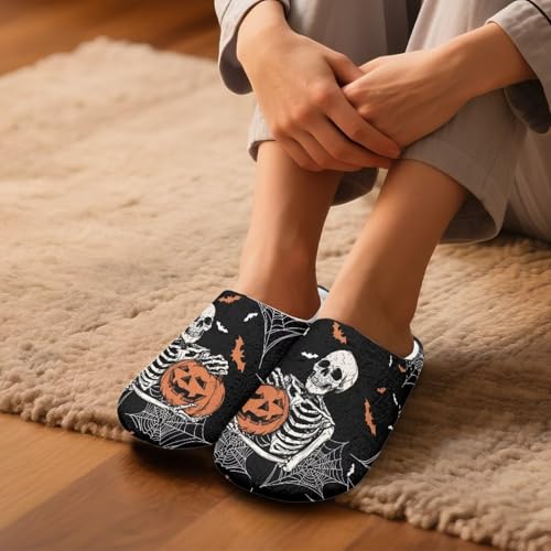 Comfy Slippers for Women Warm Bedroom Slippers Men Non Slip House Shoes Halloween Gifts4