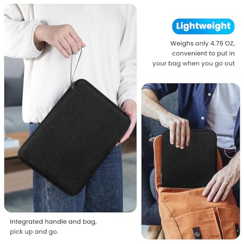 Image of ZORBES 12.9 inches Tablet Travel Bag for iPad Waterproof Travel Zipper Bag with Utility Mesh Pocket Travel Accessories Bag Universal Tablets Pad Organizer Bag, Black