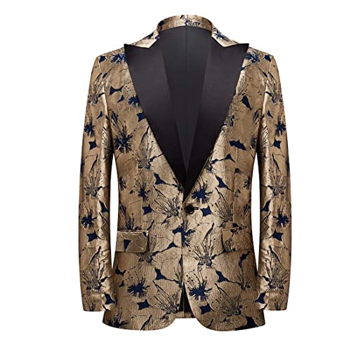 Men's Vintage Jacquard Suit Jacket Blazer Blazers Prom, Banquet, Dinner, Wedding, Prom, Party