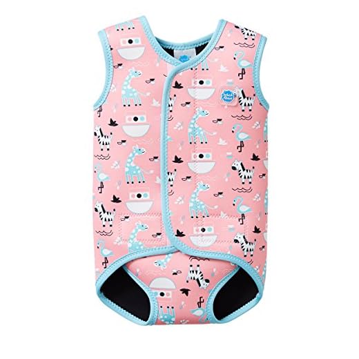 Splash About Baby Wrap Wetsuit Traje de Neopreno, Infantil, Rosa (Nina'S Ark), 6-18 Meses