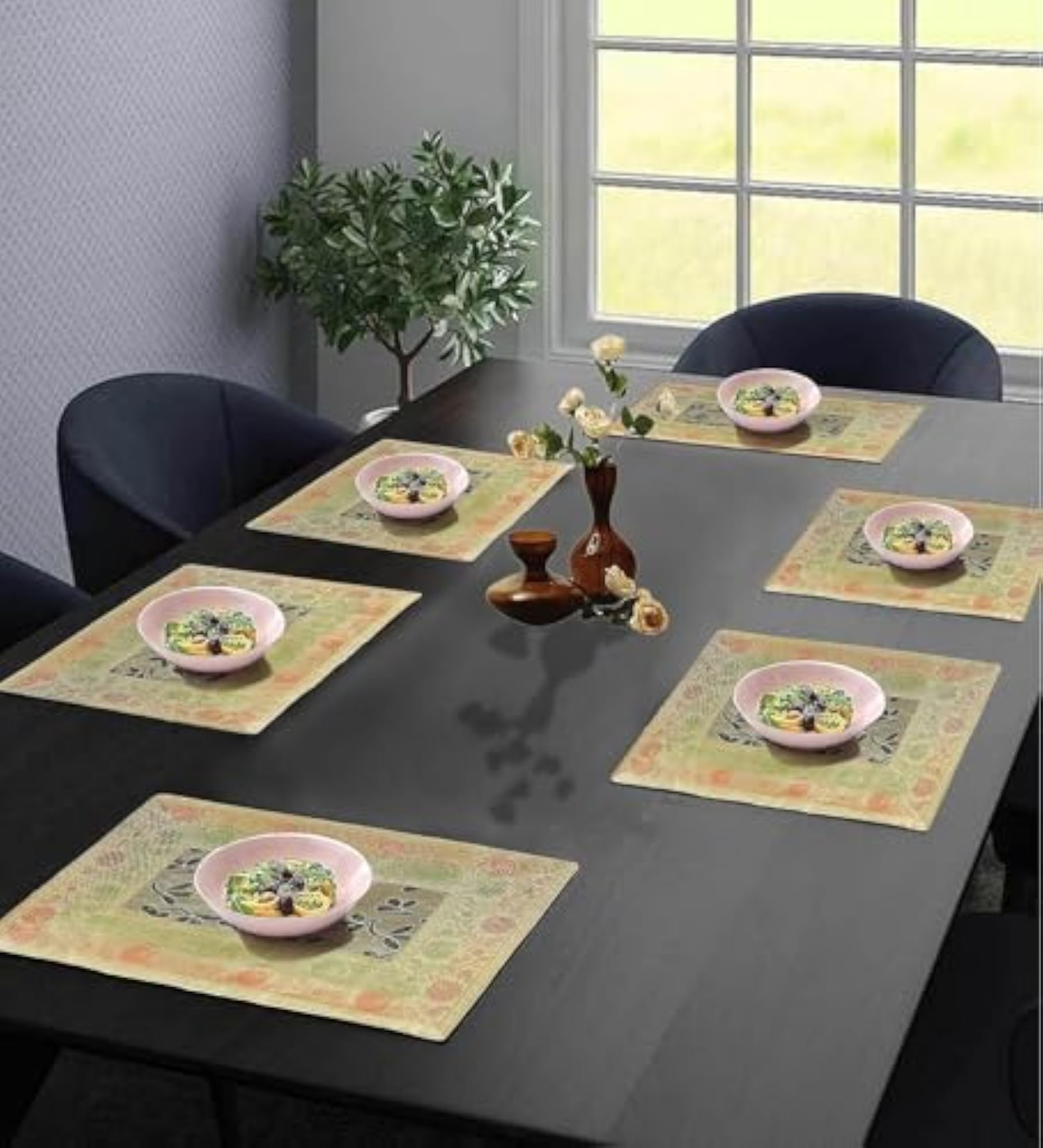 Hand Embroidery Dining Table Place Mats Gift