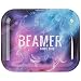 Beamer Designer Series Large Metal Rolling Tray -Outer Space - 13.5 inch x 11 inch