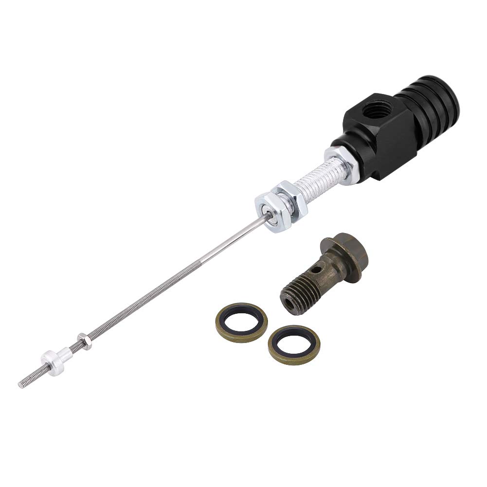 Akozon Frizione idraulica, pompa freno a cilindro maestro M10x1,25 mm per moto ATV Dirt Bike(Nero)