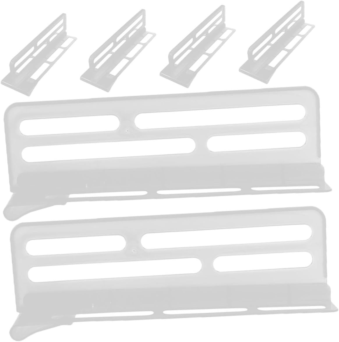 6pcs Adjustable Refrigerator Partition Boards, 26cm Plastic Fridge Dividers with Clip-on Design for Kitchen Food and Beverage Organization, Home Fridge Storage Separator
