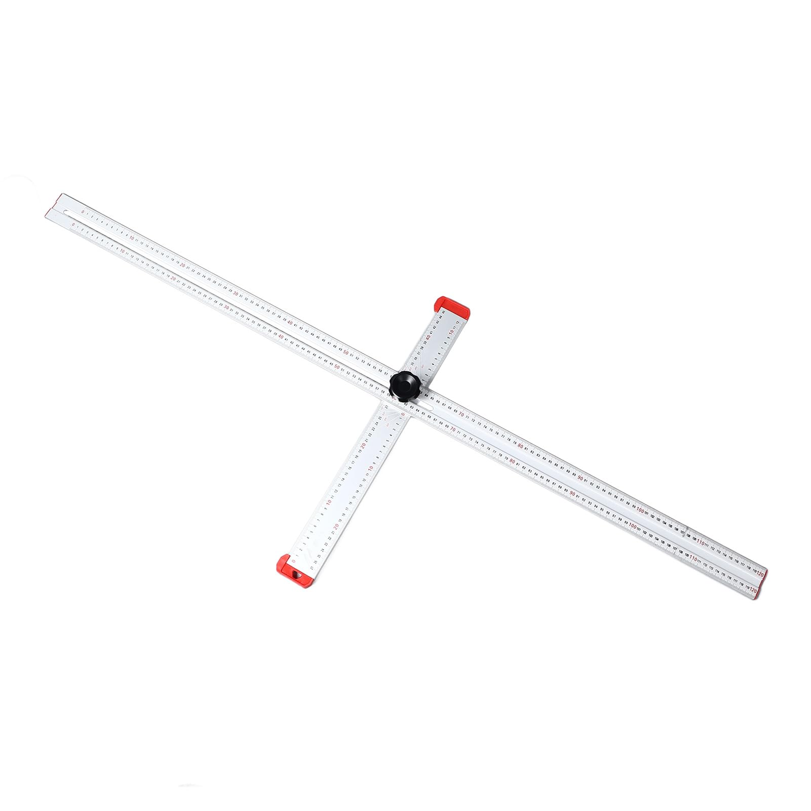 WALFRONT Regla de ángulo para Carpintería, Cuadrado Combinado en Forma de T de Aleación de Aluminio Ajustable de 120 Cm para una Medición Precisa y un Trabajo Eficiente para Carpinteros