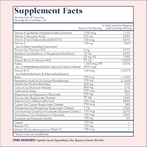 Image of FullWell Women's Prenatal Essentials - Women's Prenatal Multivitamin & Fish Oil - Supports Maternal Health & Fetal Development - Omega 3, DHA, Folate & Choline- 30 Servings
