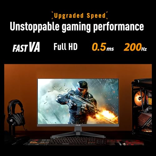 ASUS TUF Gaming Series 5 - VG257Q5A Gaming Monitor – 24.5-inch, Full HD(1920x1080), 200Hz, ELMB SYNC, 0.5ms GTG (min.), Stereo speaker, DisplayWidget Center, Gaming AI - Image 4