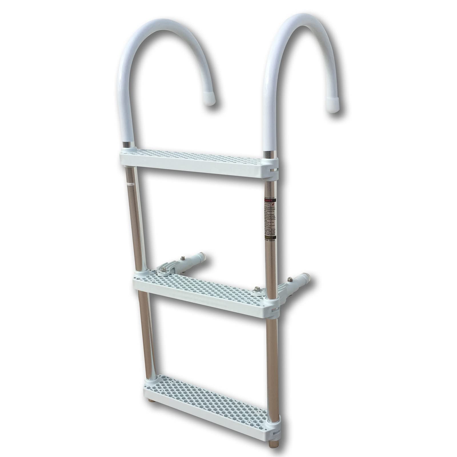 Échelle de bateau en aluminium marin rigide et marches polyéthylène