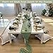 12 Pack 10Ft Cheesecloth Table Runner 35x120 Inch Boho Gauze Table Runner Cheese Cloth Long Romantic Table Runners for Wedding Bridal Shower Birthday Party Table Decor (Dusty Sage Green)
