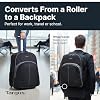 Targus 16 Inch Compact Rolling Backpack, Black - Wheeled Travel Bag Fits Laptops Up to 16