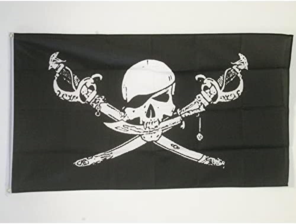 AZ FLAG - Pirate Brethren Of The Coast Flag - Large 5x8 Ft - 100D Polyester Pirates Big Banner with Two Metal Grommets - Fade Resistant - Vivid Colors - 5' x 8' Feet - 250x150 Cm