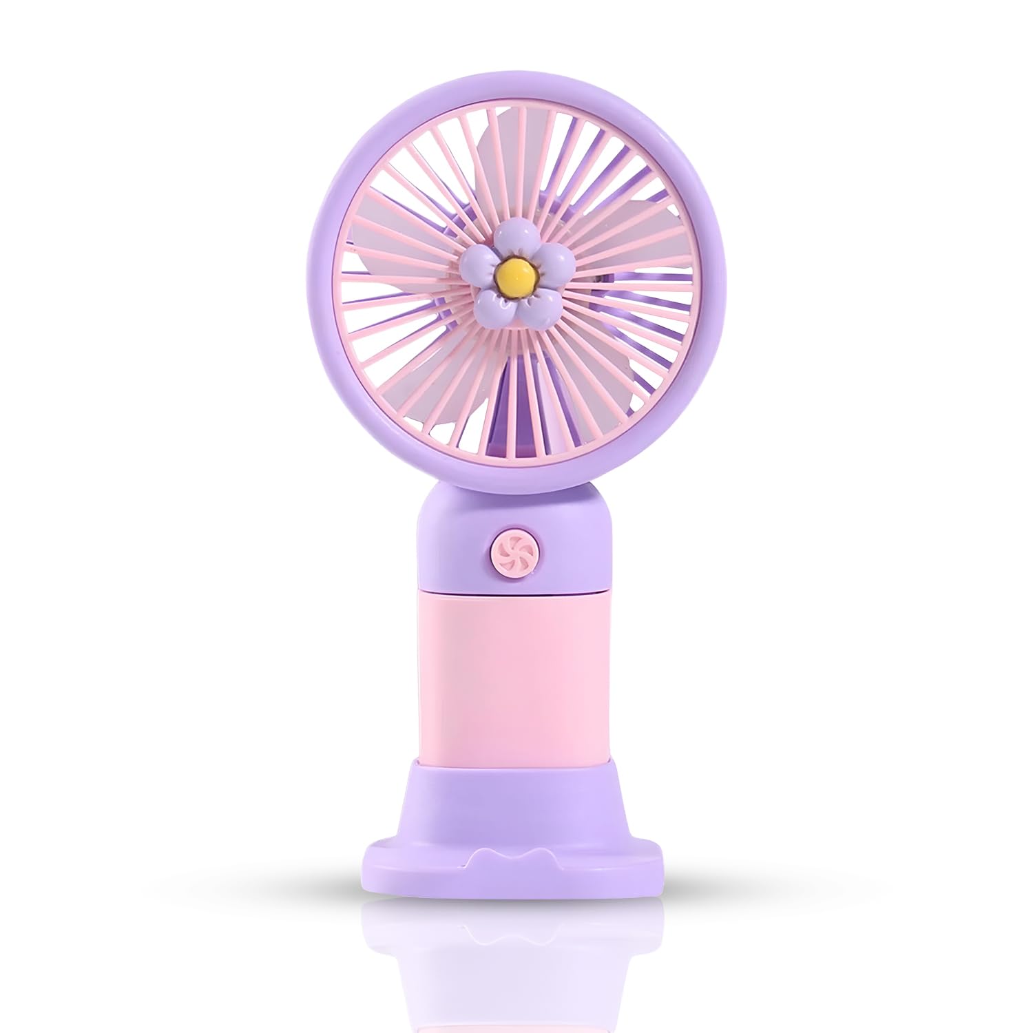 GLOTY Mini Portable Hand Fan USB Type C Rechargeable 3 Speed Personal Cooling Fan, Handheld Small Desk Fan with Stand, Battery Operated for Office, Home, Travel & Outdoor Use - Multicolor-picture-52