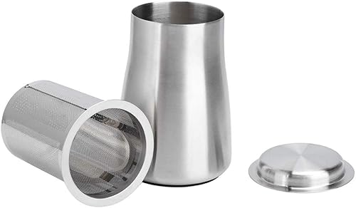 Miniatura 1 de Fydun 304 Menos Acero Café Polvo Tamiz Filtro Contenedor de Café Accesorios para Hacer Café Plata Amplia Gama de Usos (Plata)