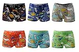 BestSale247 6 Stück Kids Jungen Kinder Boxershorts Unterhosen Uni Shorts Boy Unterwäsche Baumwolle (110-116)
