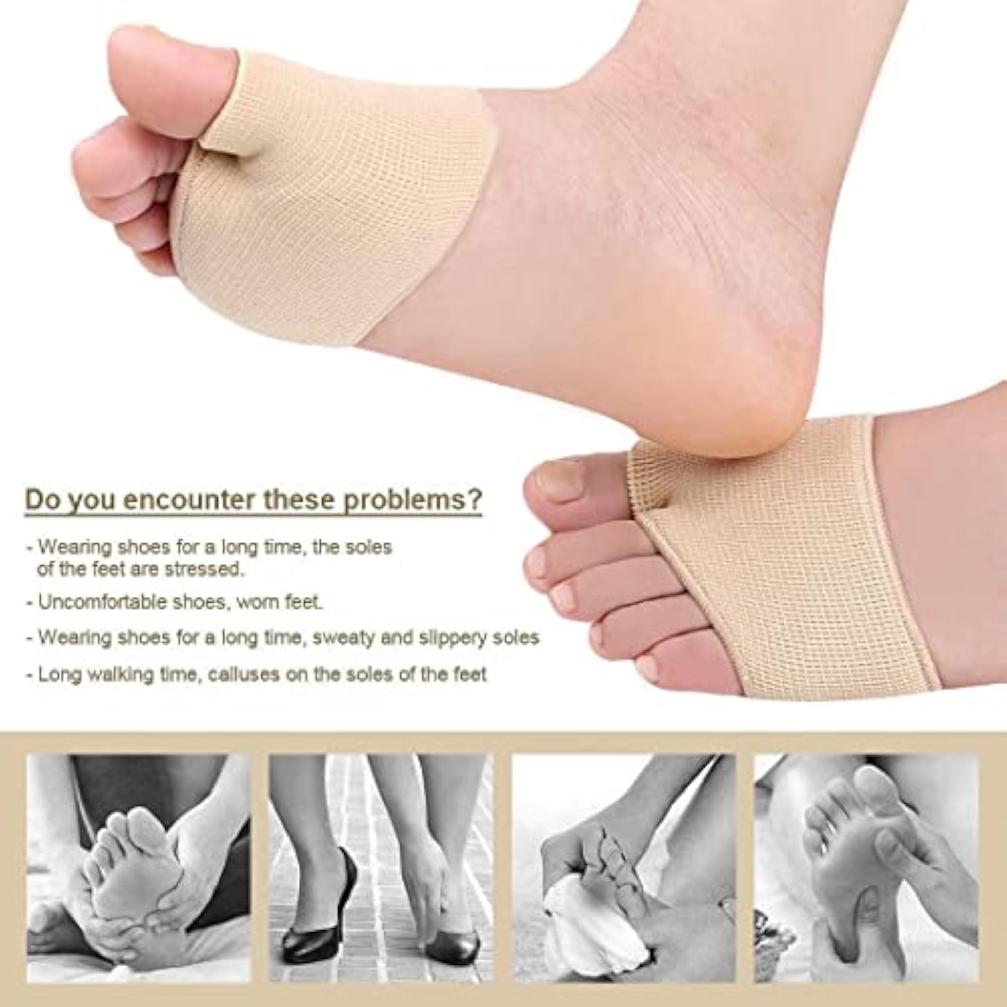 Skin Gel Metatarsal Forefoot Pad Support for Pain Relief