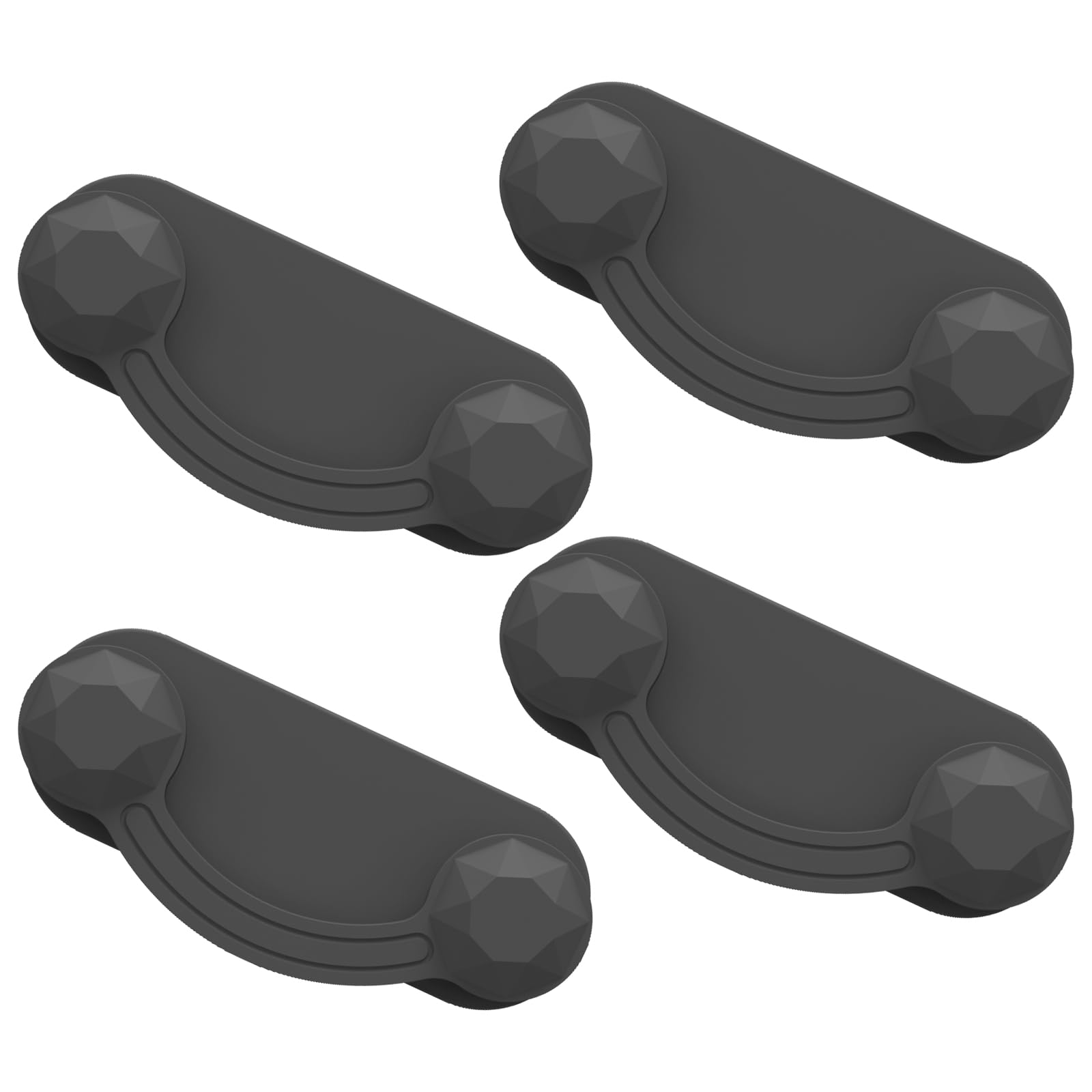 Lot de 4 porte-lunettes magnétiques puissants pour lunettes de chemise, porte-nom, badge (4, noir)