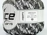 Lot of 6 Skeins Ice Yarns Trellis LADDER Hand Knitting Yarn White Black