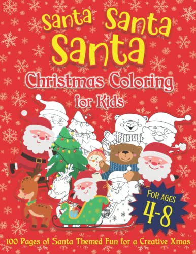 Santa Christmas Colouring Book for Kids (for ages 4 - 8): 100 Pages of Santa Themed Fun for a Creative Xmas image 2