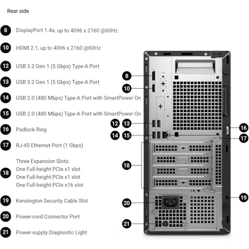Image of Customized Dell Pro Tower QCT1250 Business Desktop Computer, New OptiPlex Version-14th Gen Core i5-14500, 32GB DDR5, 1TB SSD, Up to 64GB RAM 4TB SSD, Dual 4K Monitor Support, Type-C, Win11 Pro