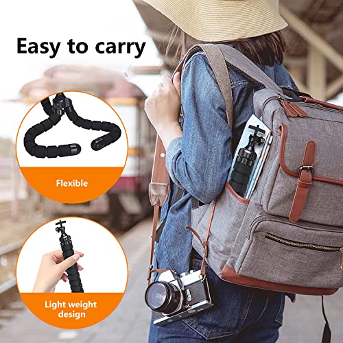 Xabupar Phone Tripod, Flexible Cell Phone Tripod Stand With Wireless Remote, Portable Mini Travel Tripod Stand, Compatible With Iphone, Android, Gopro (Black) #TOP3