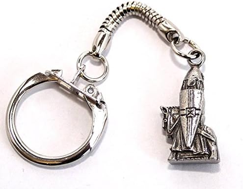 Solid Pewter Lewis Chessmen Knight Keychain
