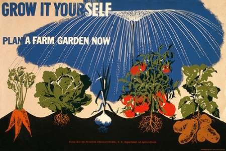 Image sur toile enroulée Grow it yourself - Plan a farm garden now Bayer Herbert - Musée horizontal Art Print Musée Toile fine Art 23_X_35_in