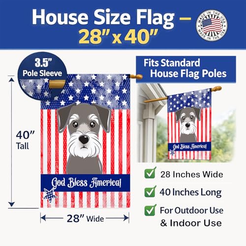 Schnauzer Flag Canvas grand format BB2136CHF, drapeau de maison multicolore extérieur - 5