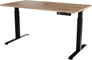 Electric Desk NOOM 150cm - Computer Desk Work Table - Home Office - Height Adjustable - Standing Desk with Memory Control and Anti-Collision Technology (Wotan Oak)