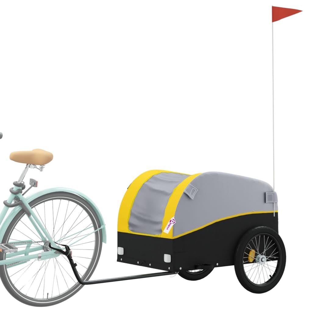 AUVYI Remolque de carga de bicicleta de hierro versátil Remolque de bicicleta moderno para el transporte de mercancías pesadas